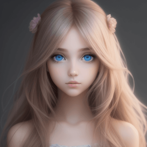 AI generated: A beautiful girl beautiful hair beautiful eyes 