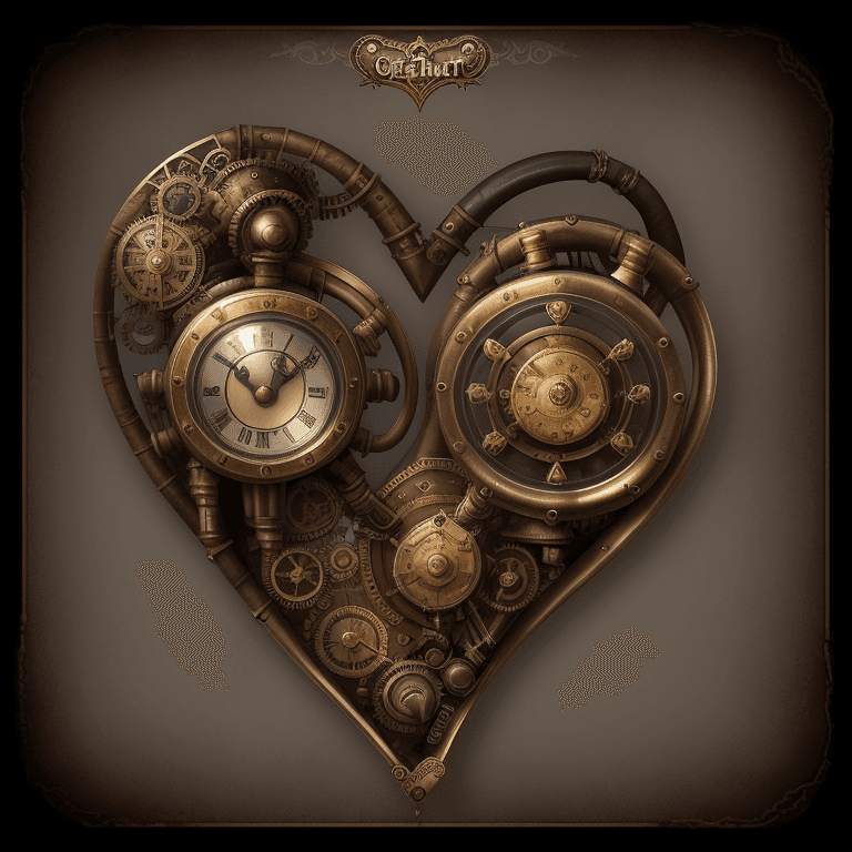 AI generated: Steam punk heart