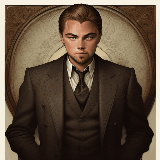 AI generated: A hyper-realistic and stunning depiction of Leonardo DiCaprio, capturing his charisma and charm, tre...