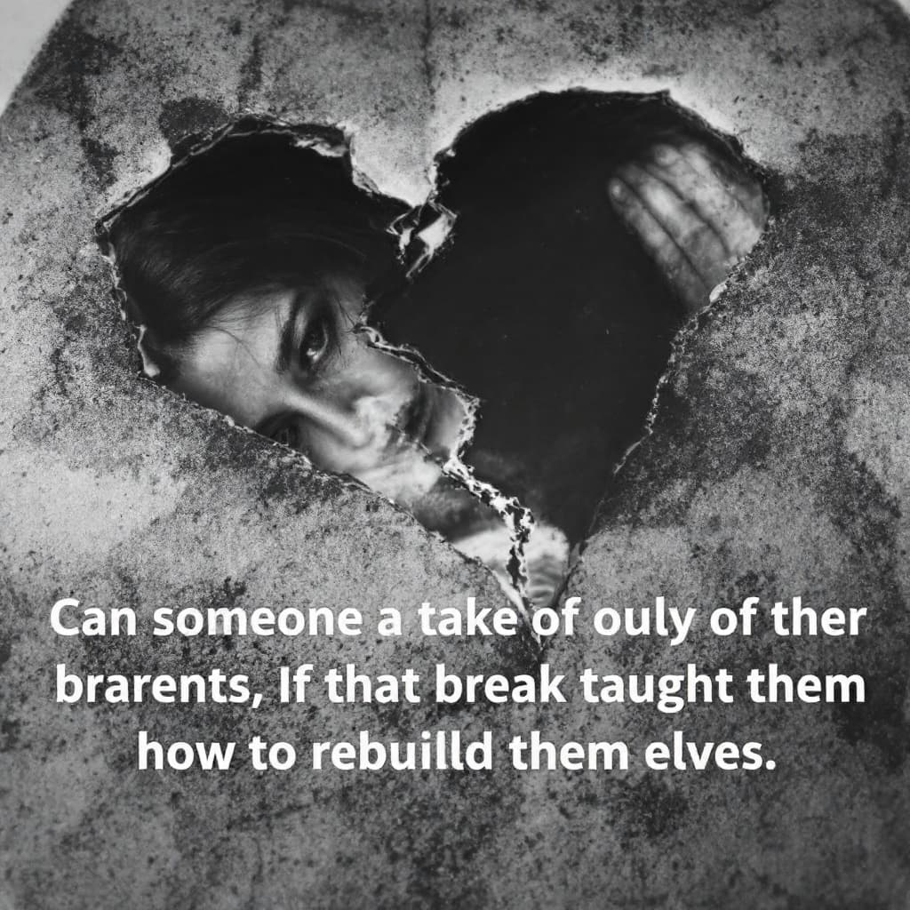 AI generated: Can someone truly take pride in their broken heart? Maybe if that break taught them how to rebuild t...