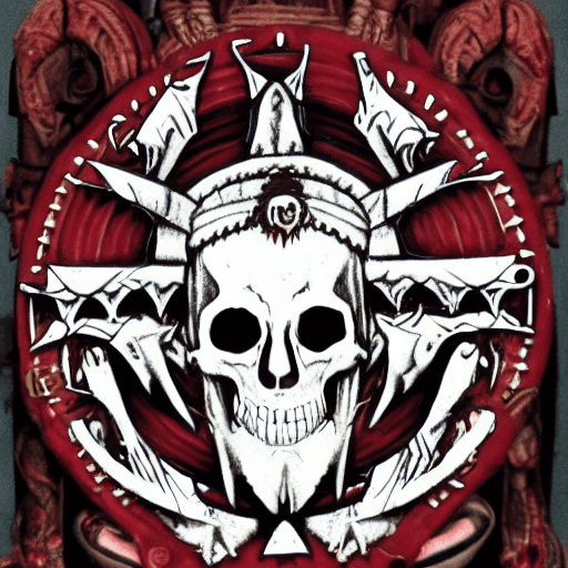 AI generated: Blood Sacrifice Blood God, Cranial Sacrifice Skull