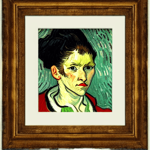 AI generated: tifa lockheart, portrait, painted by vincent van gogh