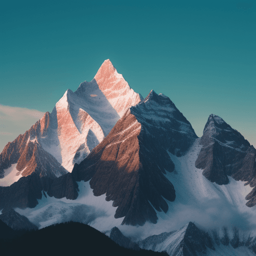 AI generated: Mountain backgrounds in sky