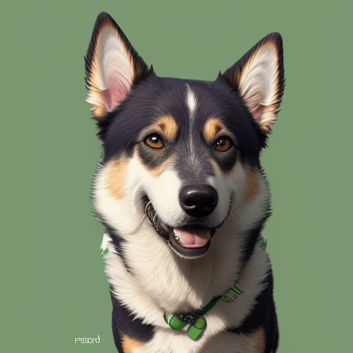 AI generated: perro verde