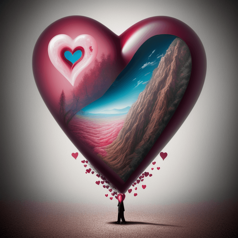 AI generated: surreal art, heart