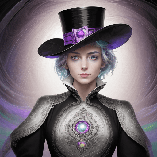 AI generated: A time traveler emerges from a swirling vortex of shimmering colors, their attire a mishmash of eras...