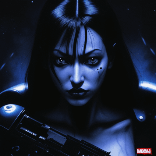 AI generated: frank miller illustration, dark anime, EVIL   FROM OUT OF SPACE, NEUROFUNK ART, 