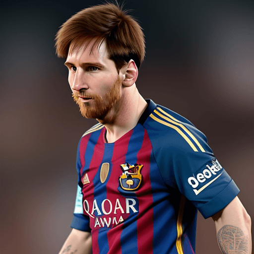 AI generated: messi jugando con extraterrestre con camisa del Perú