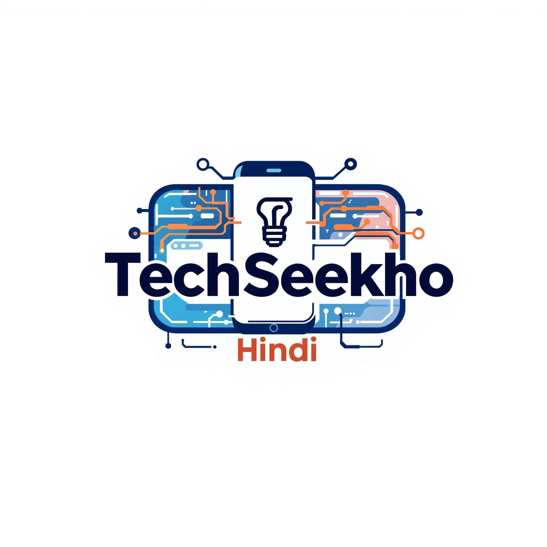 AI generated: "Design a modern and minimalistic logo for a YouTube channel named 'TechSeekho Hindi'. The logo shou...