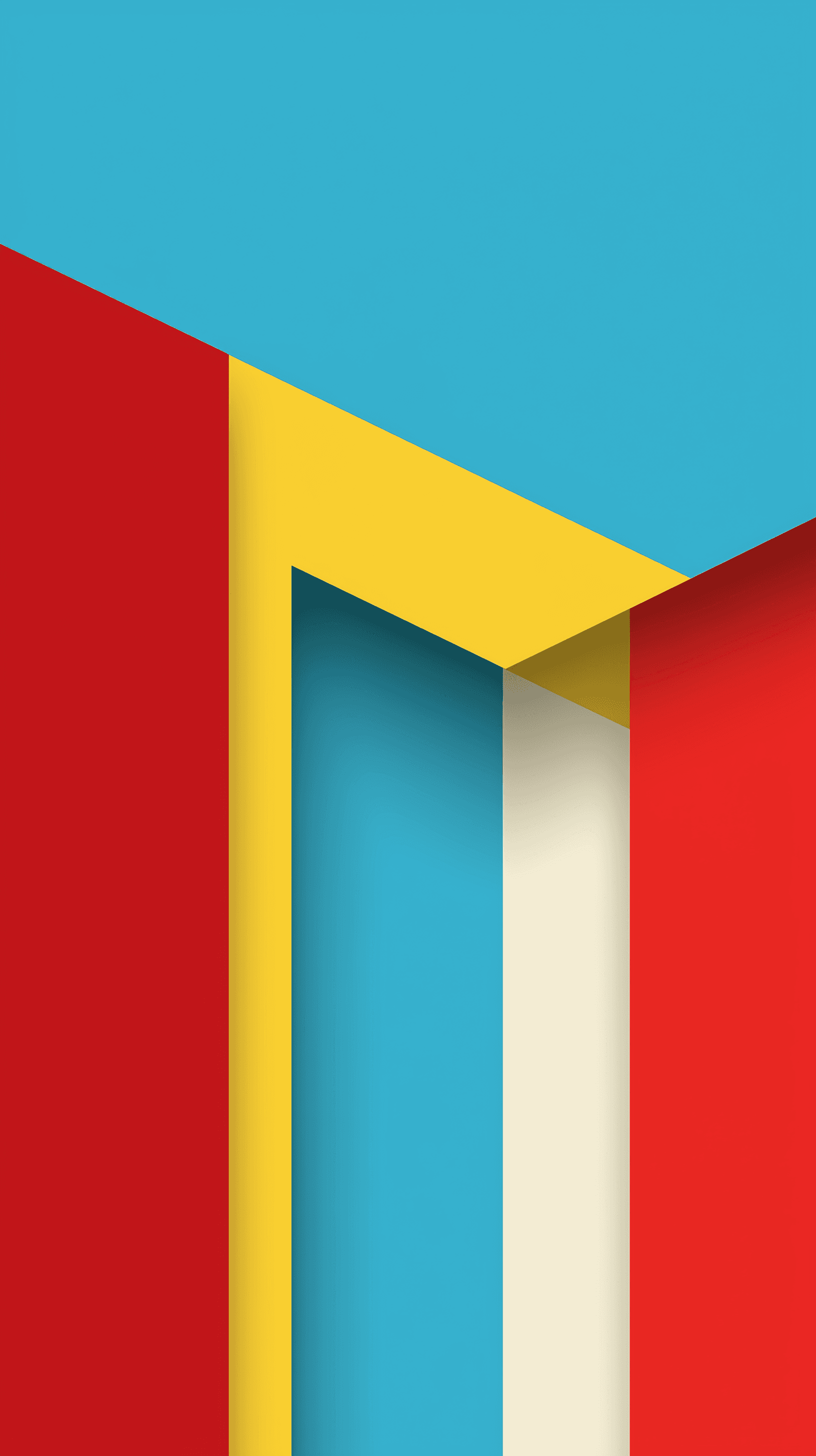 AI generated: illustrator flat graphic, simple geometric form, framed by bold primary color blocks, retro color sc...