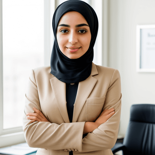 AI generated: A beautiful Egyptian girl with a serene and confident expression soft smile illuminated in professio...