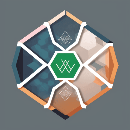 AI generated: web, vorono, hexagon,P,,logo
