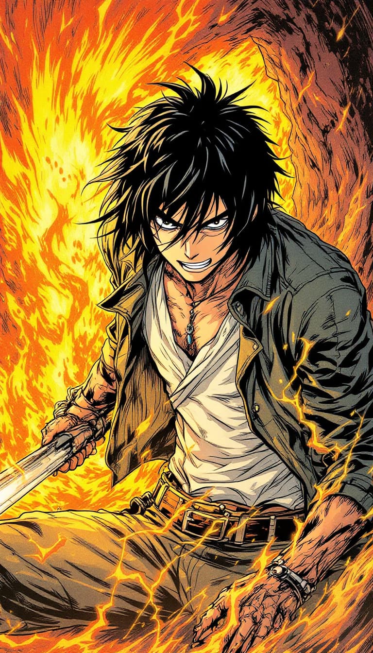 AI generated: Japanese Manga art of Eren Yeager
