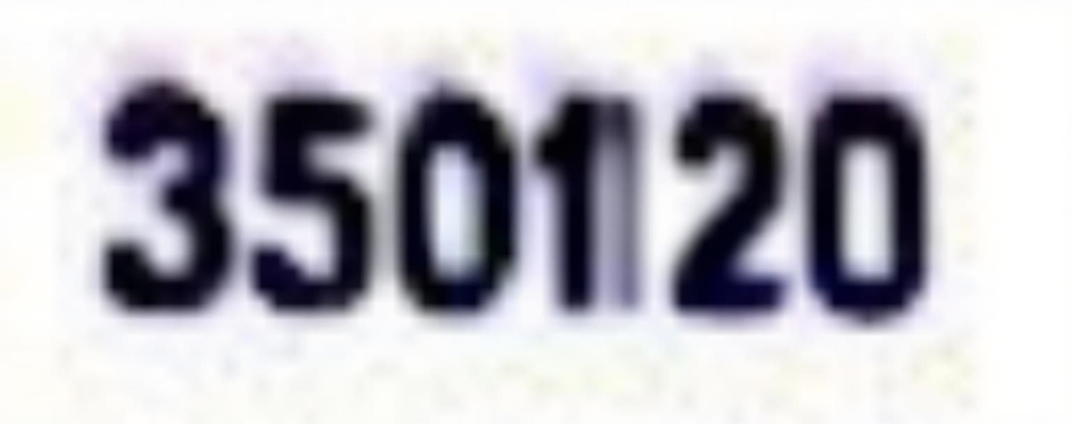 AI generated: change this to 350120 but keep the same blurry text and background please