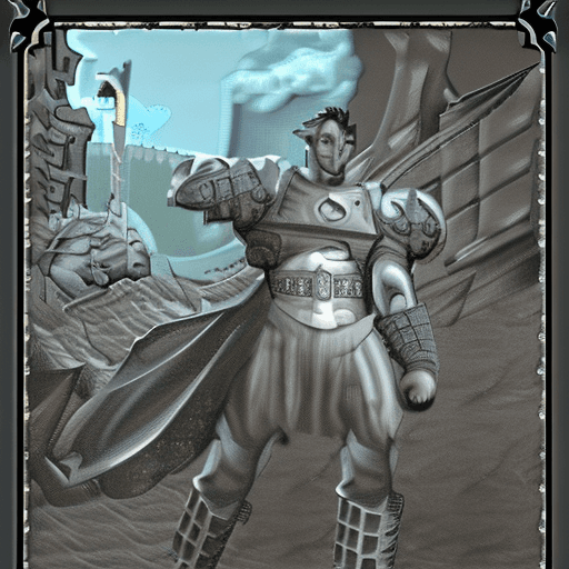 AI generated: In an epic fantasy landscape, an imposing and powerful Dark Knight stands in a fighting stance, read...