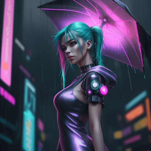 AI generated: masterpiece, concept art, close shot, highly detailed, centered, 1girl in a (shiny color dress) stan...
