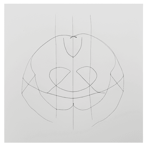 AI generated: single line kamala drawing and single line kamala writing behind the drawing, only figure outline, s...