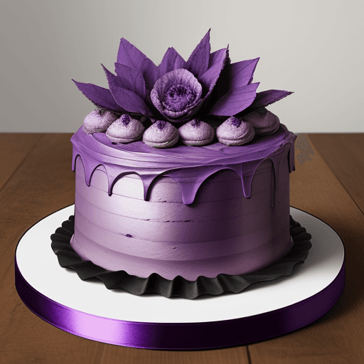 AI generated: purple cake