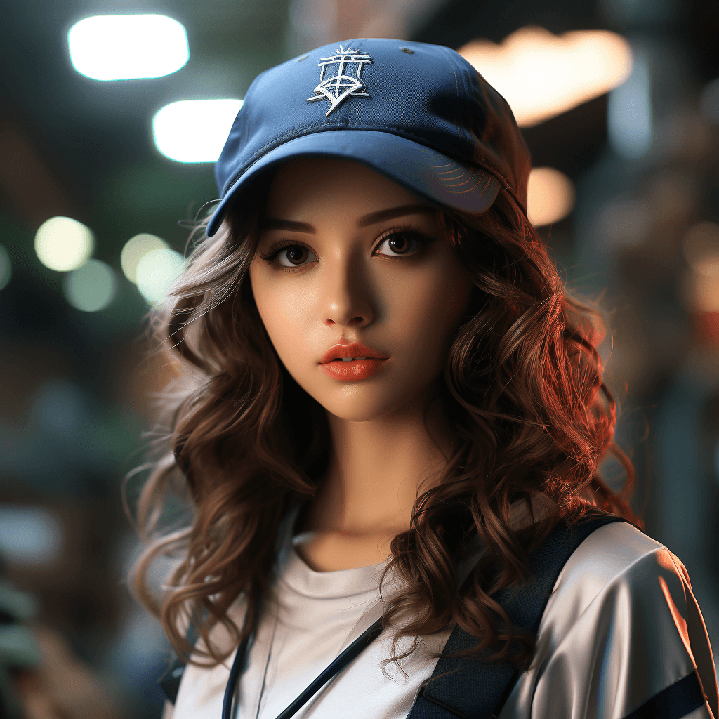 AI generated: brad's baseball girl figure, in the style of anime aesthetic, han dynasty, realistic genre scenes, p...