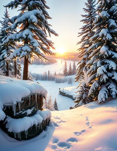winter wonderland background - Image 1