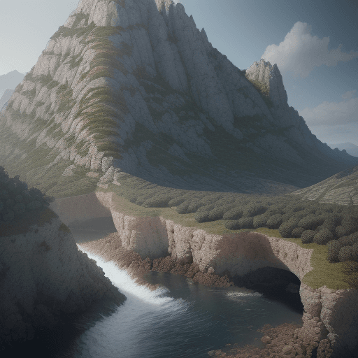 AI generated: Ultra realistic Montaña mediterranea árida con arbustos , 8k, intricate detail, photorealistic, real...