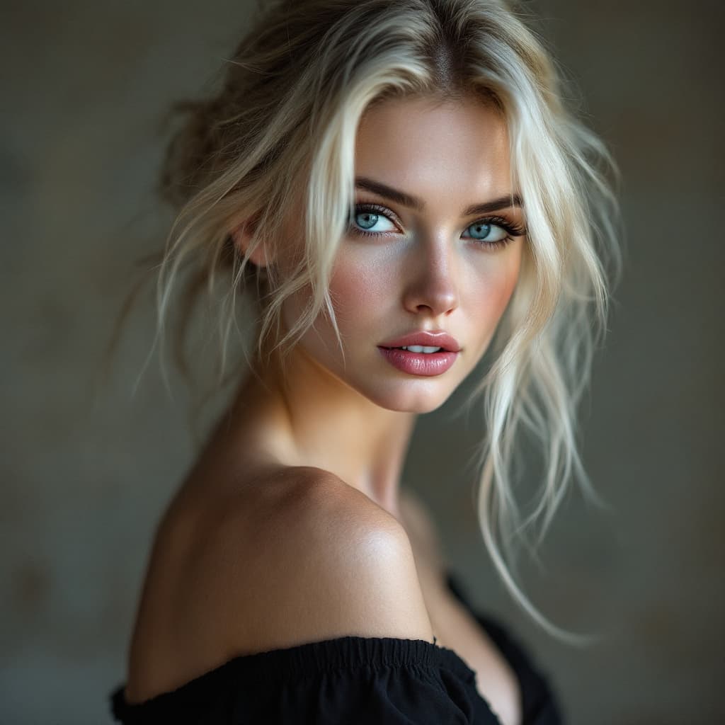 AI generated: Russian white skin blonde with skinny hot face 