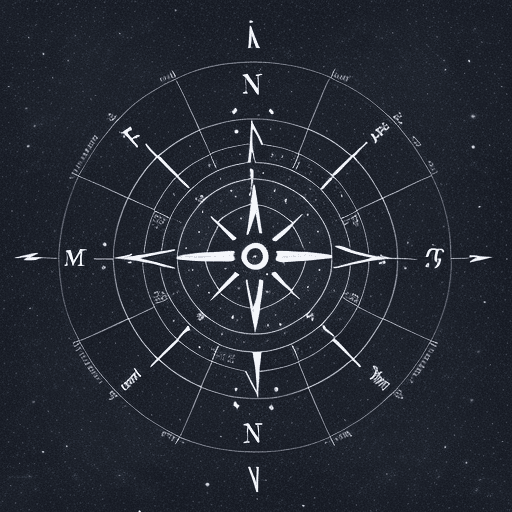 AI generated: Hyper realistic ground level watercolor circular logo design of tools for exploring night sky phenom...