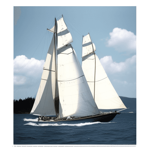 AI generated: High resolution photography inspired by "Flying Spinnakers" legendary photo from Rosenthal collectio...