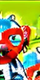 AI generated: dvd still of Blinky Bill (1983),. koala in red overalls with a yellow button carrying a flute as he ...