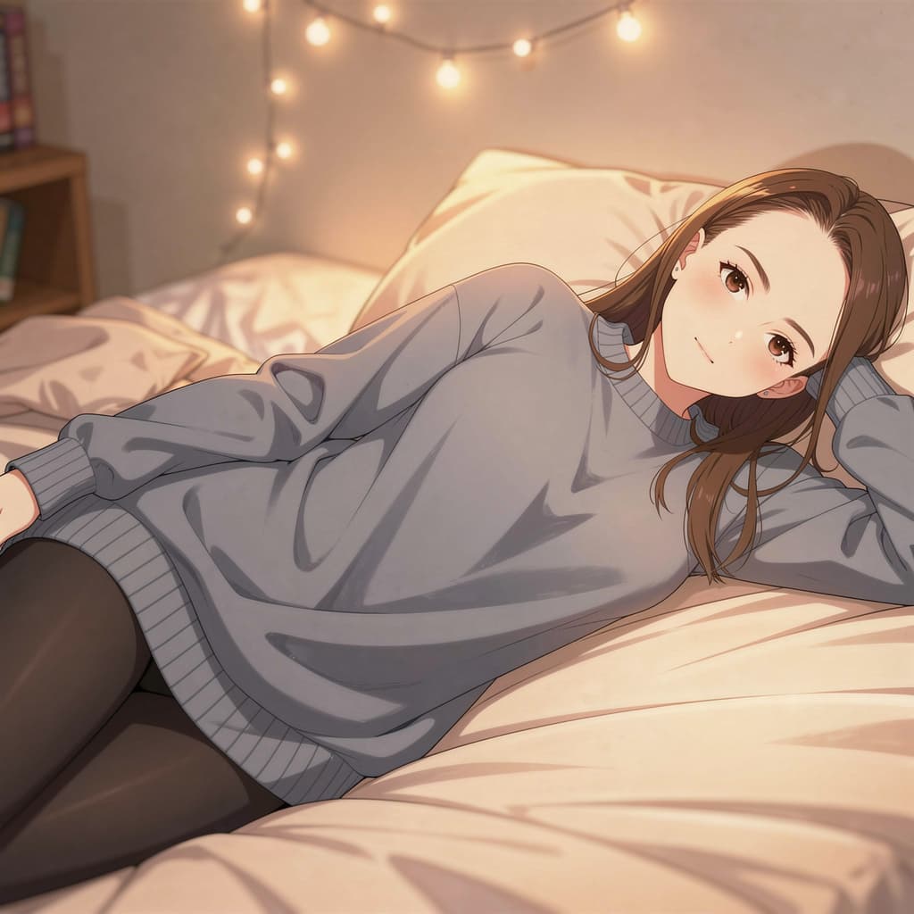 AI generated: The image is a vertical, high-quality semi-realistic (2.5D) anime illustration of a voluptuous young...