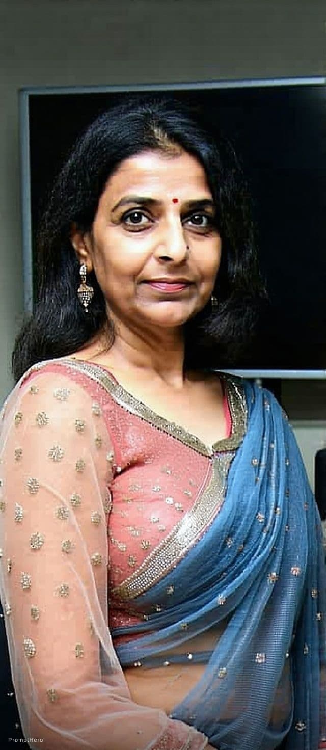 AI generated: A hot indian aunty in classroom