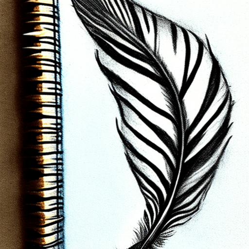 AI generated: feather floating above calm water
Style: pencil sketch