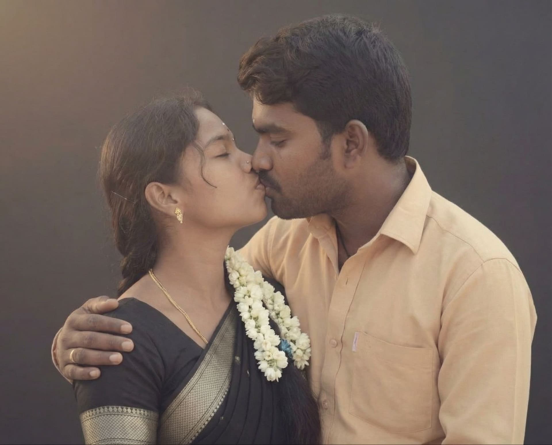 AI generated: Hot and romantic kiss in couples 