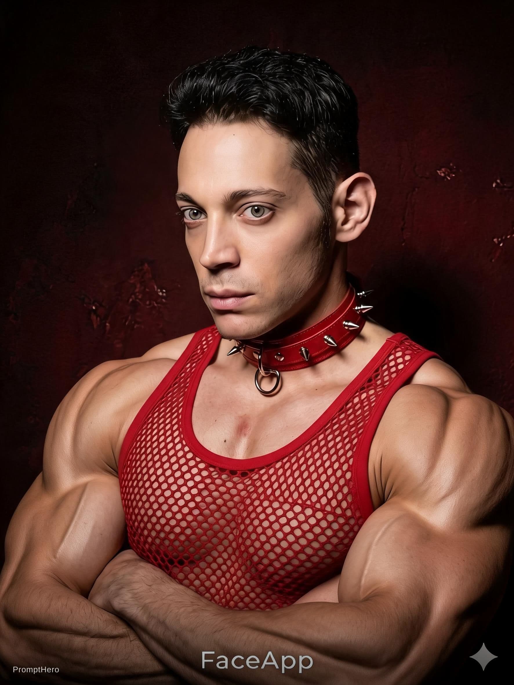 AI generated: A beautiful bodybuilder 