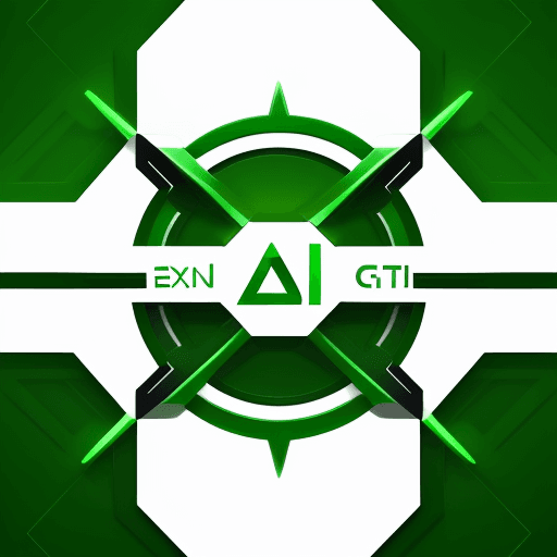 AI generated: a logo for an AI company with green white colors

