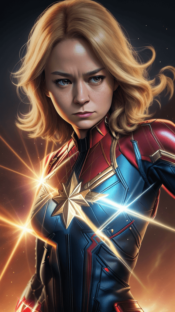 AI generated: (16k, best quality, master:1.2) HDR, Marvel Entertainment Art by, Captain Marvel (AKA Carol Danvers,...