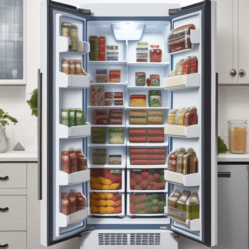 AI generated: /imagine prompt: spiderman smart refrigerator that can detect the food stored inside and recommend r...