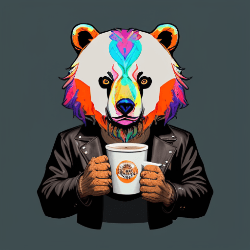 AI generated: Elegant snazzy beautiful stylish [sticker] of [a bear] wearing [ Leather face The Texas Chainsaw Mas...