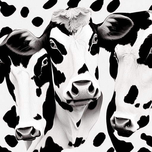 AI generated: high resolution, 3 thick women with cow heads and black and white cow pattern colored skin