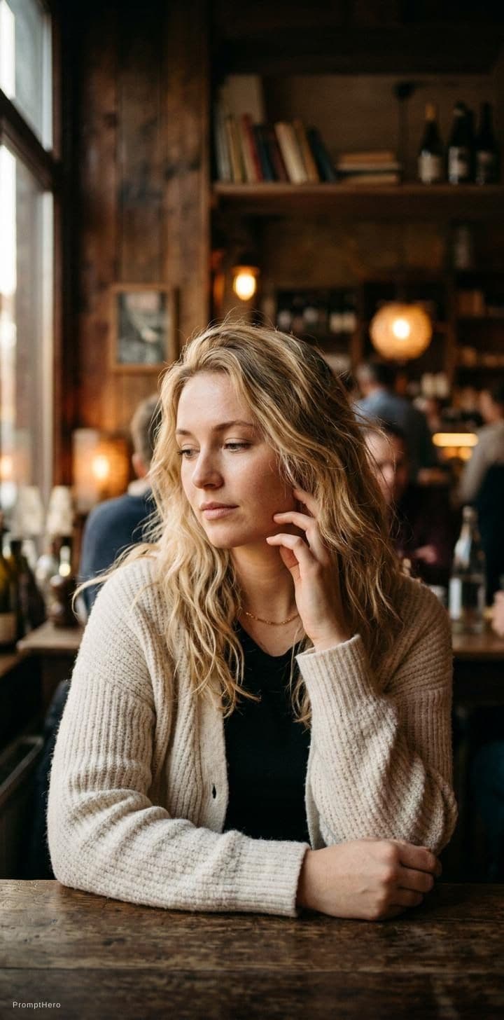 AI generated: blond woman, atmospheric lighting --chaos 75 --ar 1:2 --profile fkuo5yb --stylize 750 --v 7