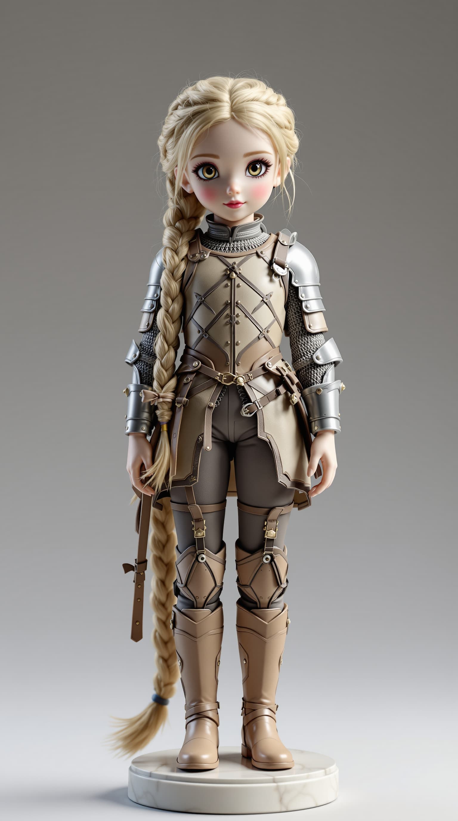 AI generated: A professional photograph captures the exquisite porcelain figurine of Princess Charlotte of Wales a...