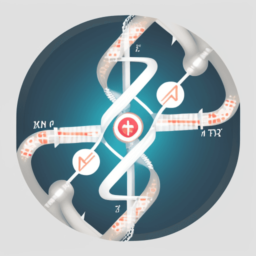 AI generated: Icon: The central focus could be a stylized representation of 2 test tubes intertwined with a double...