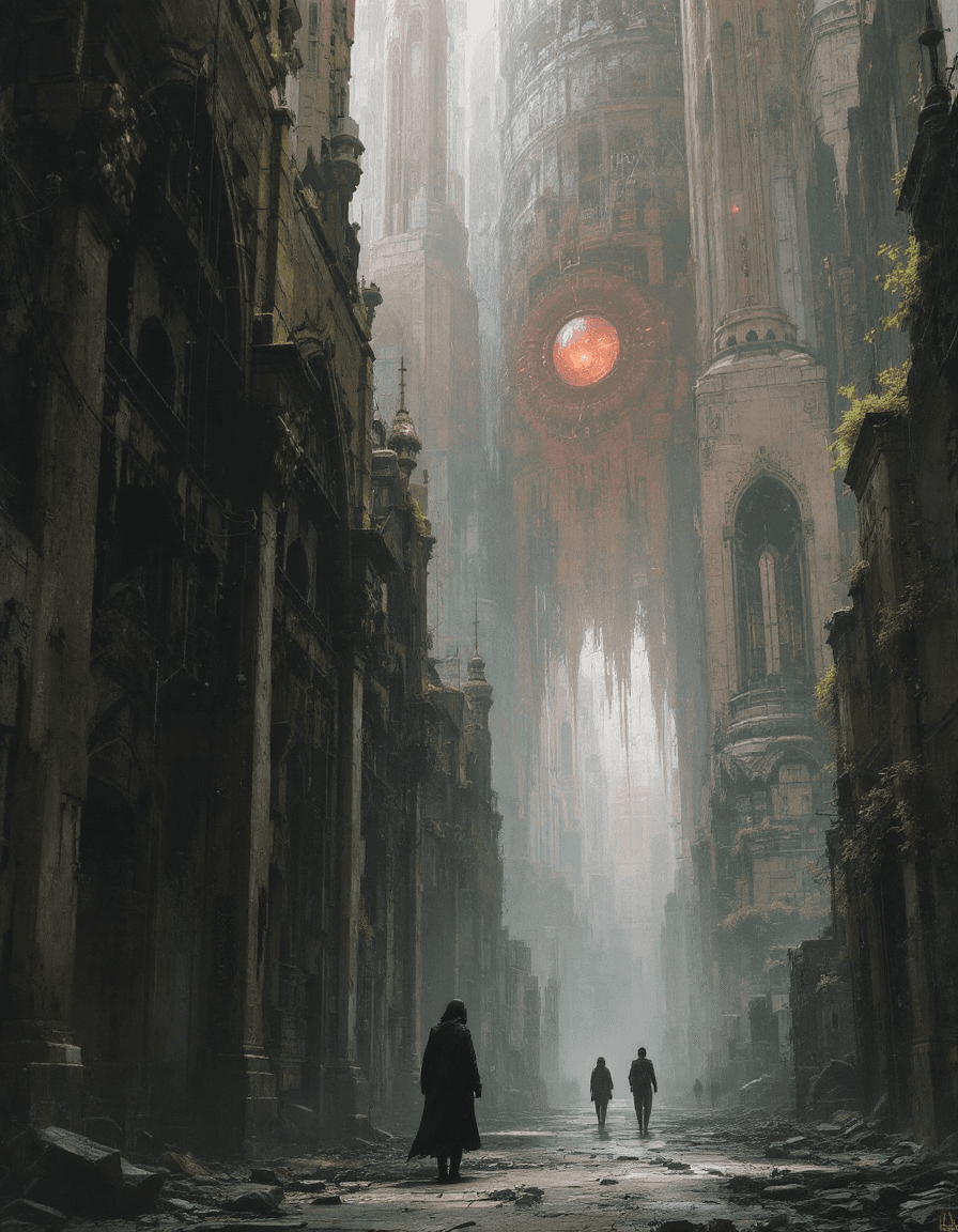 AI generated:   /imagine prompt an amazing futuristic dystopian image (in the style of the artist Joao Ruas:1.9).
