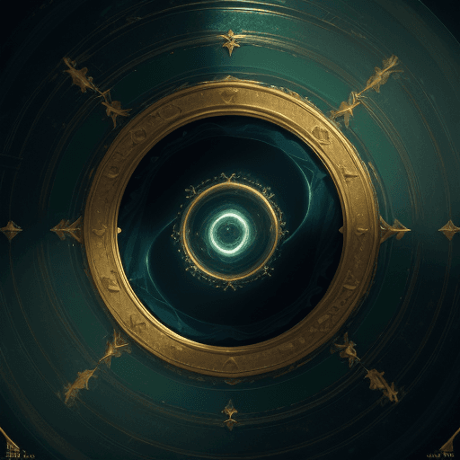 AI generated: 
render, letter [S], gold color, with indigo color background, bright light emanating from the cente...