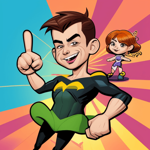 AI generated: caricature illustration, children's comic book character, hilariously exaggerated features --ar 1:2 ...