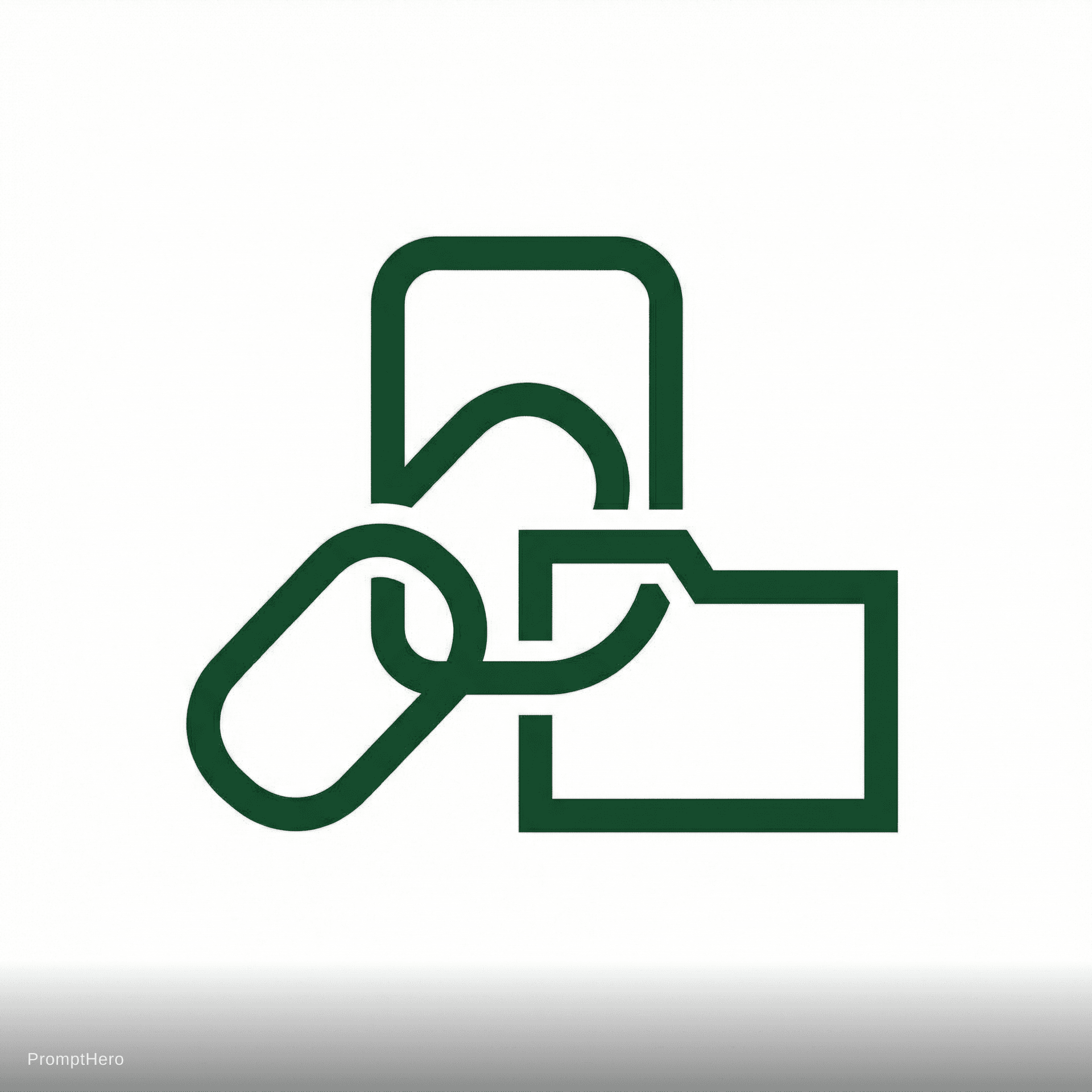 AI generated: The logo with White Background presents a minimalist and elegant design, featuring a stylized repres...
