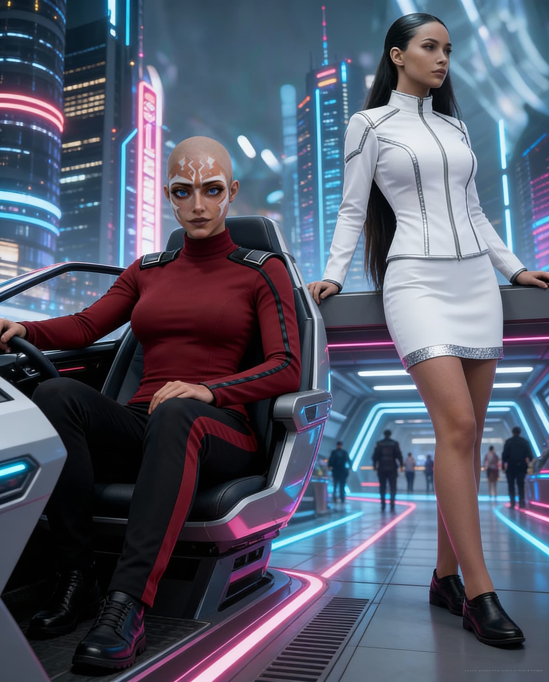 AI generated: Create Sci-Fi images. Recruitment Images for the Galaxial Vora’di Universal Academia and the Galaxia...