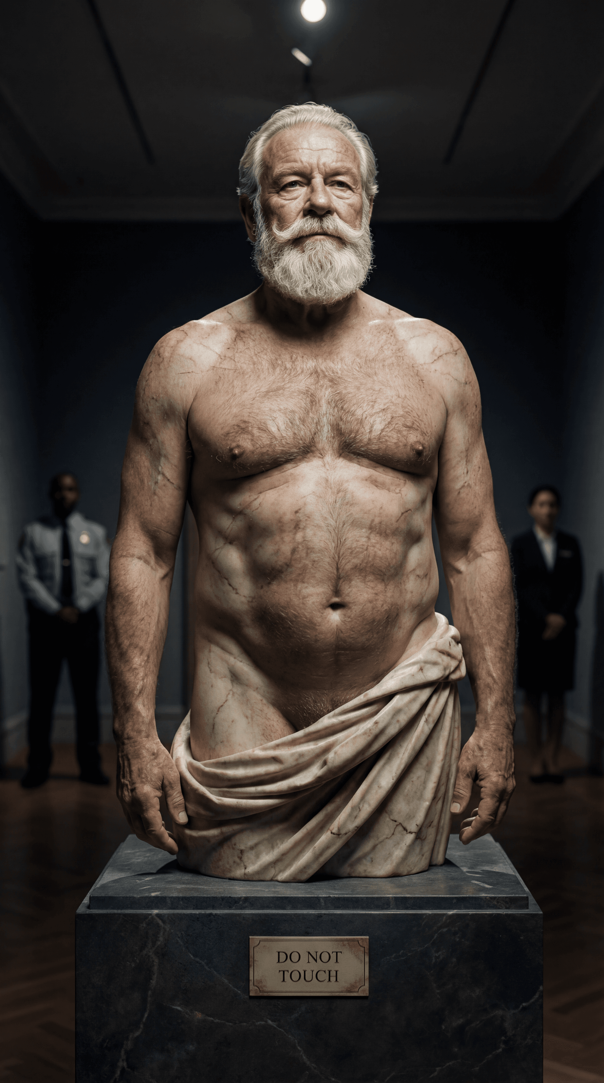 AI generated: ULTRA-REALISTIC FINE ART EDITORIAL PHOTOGRAPHY (vertical, 9:16).
High-end museum campaign aesthetic,...
