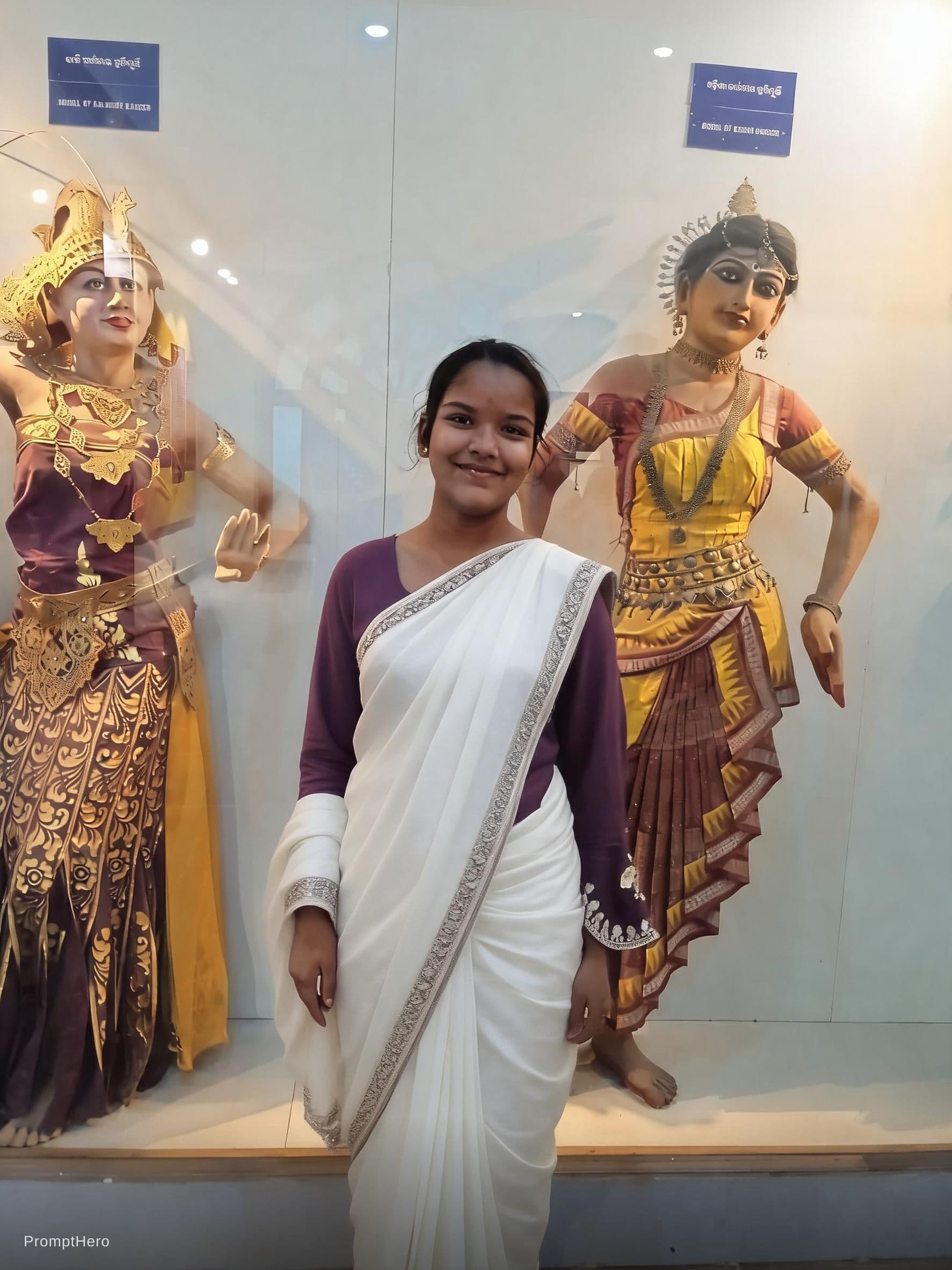 AI generated: sky white saree hot hot saree convert hot beautiful Sundar 
