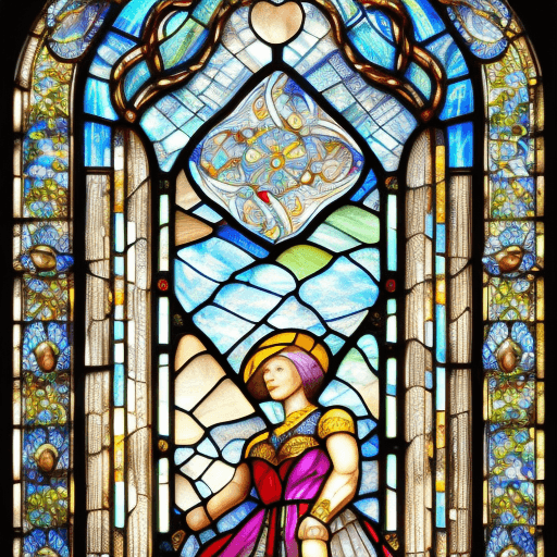 AI generated: stain glass window of , light shiny through, intricate, elegant, highly detailed, digital painting,s...